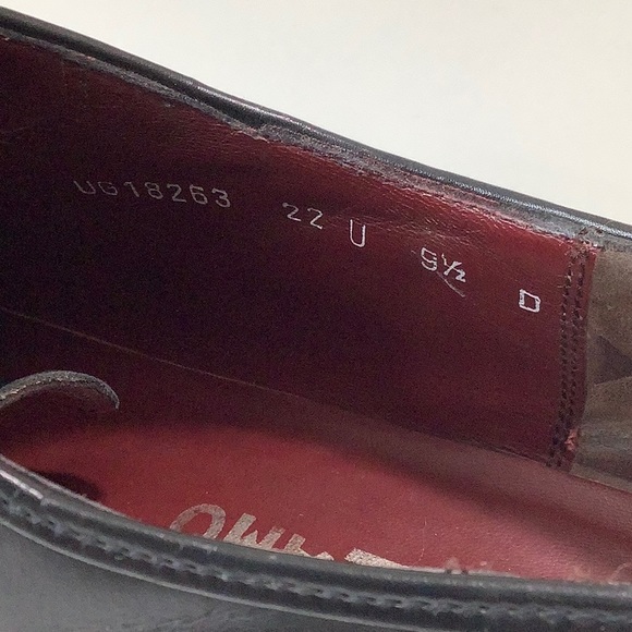 Salvatore Ferragamo black Italian leather lace up Oxfords size 9.5 D EUC - Picture 5 of 16